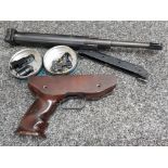 Dismantled vintage SMK air pistol