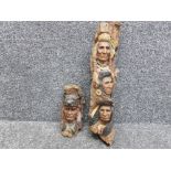 A resin wall plaque depicting Native Americans by Neil J Rose "The Council" signed 52cm high,