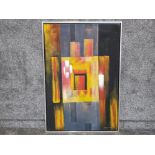 An oil painting by Victor Lee Abstract Composition, signed 120 x 80cm.