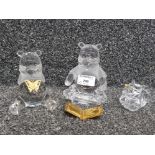 Disney Lenox crystal ornaments from Winne the Pooh: three winner's with butterfly book and bee.