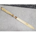 19th century bone letter opener, length: 21cm