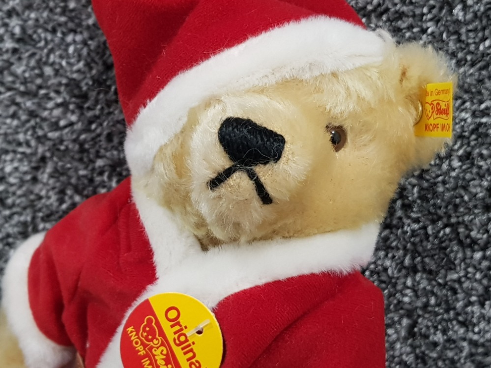 Steiff Bear 654688 "Christmas Bear" in good condition with tags attached - Image 2 of 3