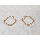 Ladies 9ct rose gold earrings