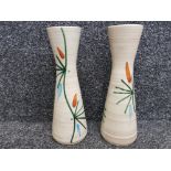 A pair of West Germany vases no 663-30, 30cm high.