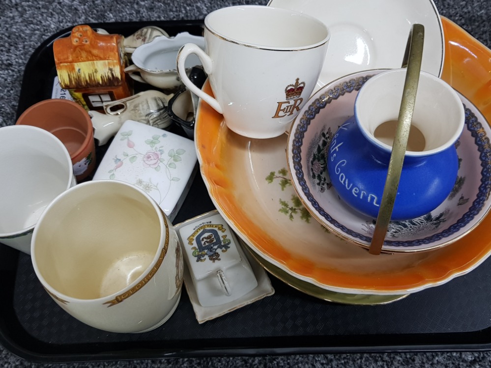 Two trays of miscellaneous pottery including Noritake, Masons commemorative cups and saucers etc - Image 3 of 3