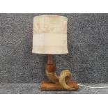 Rams horn table lamp by Ciotach crafts