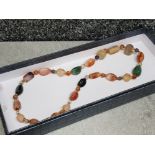 Mixed agate beaded necklace