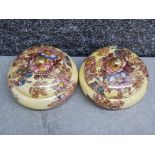 Pair of Maling lustre lidded pots