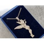 Metal Fairy CZ pendant (Tinkerbell) on chain