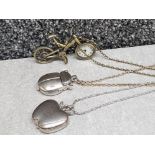 3 novelty pendant watches on chains