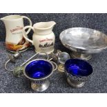 Mixed lot including Famous Grouse jugs, glass globe & snail paperweight, also includes large