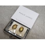 Gold plated Toledo spanish clip on earrings