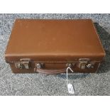 A 1940s child's evacuee suitcase 35.5cm wide.