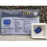 GIL certified natural sapphire 11.17ct, 13.35 x 9.92 x 7.4mm.