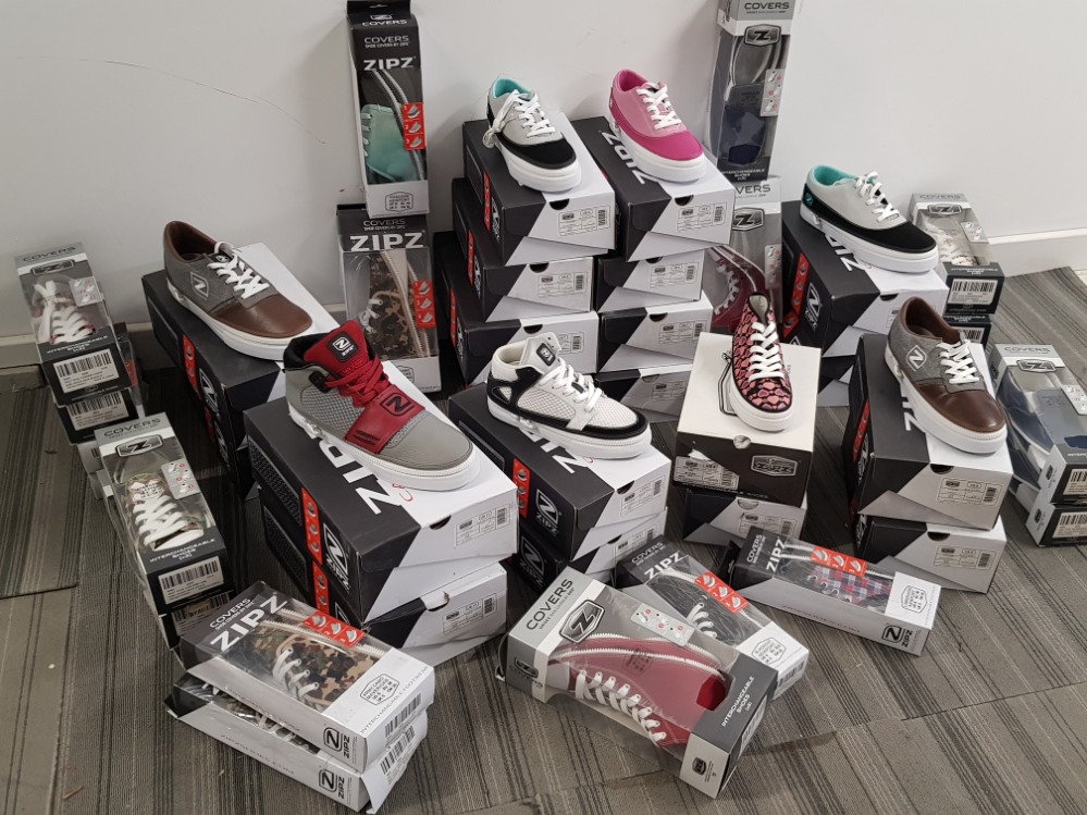 Zipz brand new trainers x20 different designs all in original boxes, sizes range from Uk 3-11