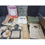 Box of vintage sheet music (large Quantity, sample shown)