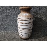 A West Germany fat lava vase by Scheurich no 291-38 38cm high.