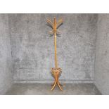 A bentwood coat and hat stand.