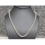 Gents silver belcher chain, 39g