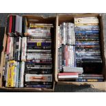 2 boxes of miscellaneous DVDs