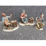 CAPODIMONTE x3 figures (1 damaged)