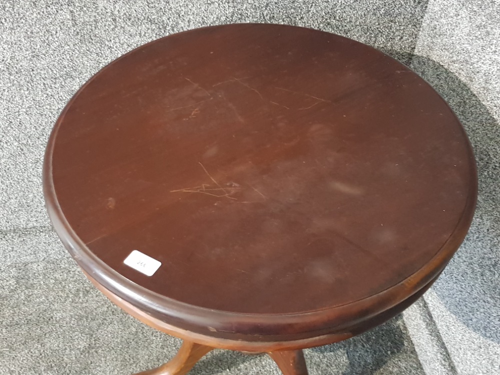 A mahogany circular tripod occasional table 59cm diameter. - Image 2 of 2