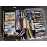 2 boxes of miscellaneous DVDs