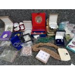Job lot of costume jewellery some silver 925