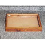 Vintage wooden glass top jewellery display case