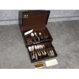 Canteen containing Arthur Price of England EPNS cutlery, 2 sections