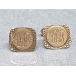 Gents 9ct gold cufflinks (7.6g)