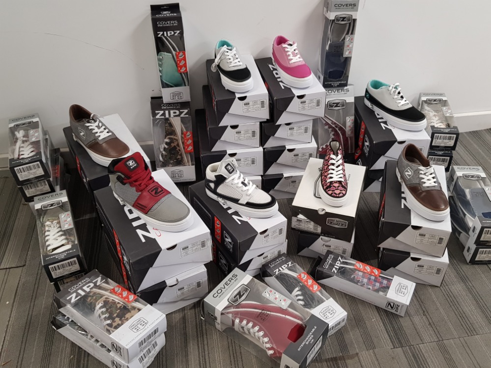 Zipz brand new trainers x20 different designs all in original boxes, sizes range from Uk 3-11