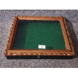 A display case with glazed lid (woodworm) 36cm wide.
