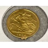 22ct gold Half-Sovereign George V 1925 (possibly ex jewellery item)