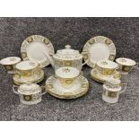 Royal Crown Derby Green Derby Panel 20 piece tea service