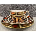 Royal Crown Derby Imari patterned trio’s x4. In good condition