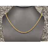 9ct gold 20” rope chain (4.2g)