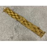 Heavy 18ct gold fancy woven rope bracelet (47.1g)