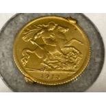 22ct gold Half-Sovereign George V 1913 (possibly ex jewellery item)
