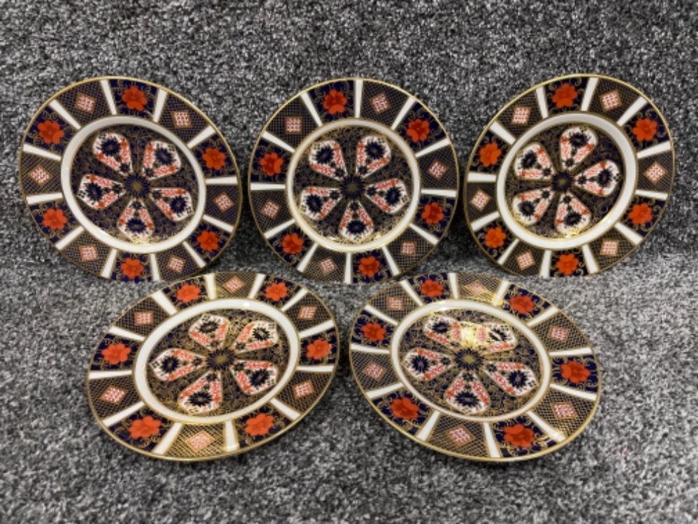 Royal Crown Derby Imari patterned plates x5 (16cms)