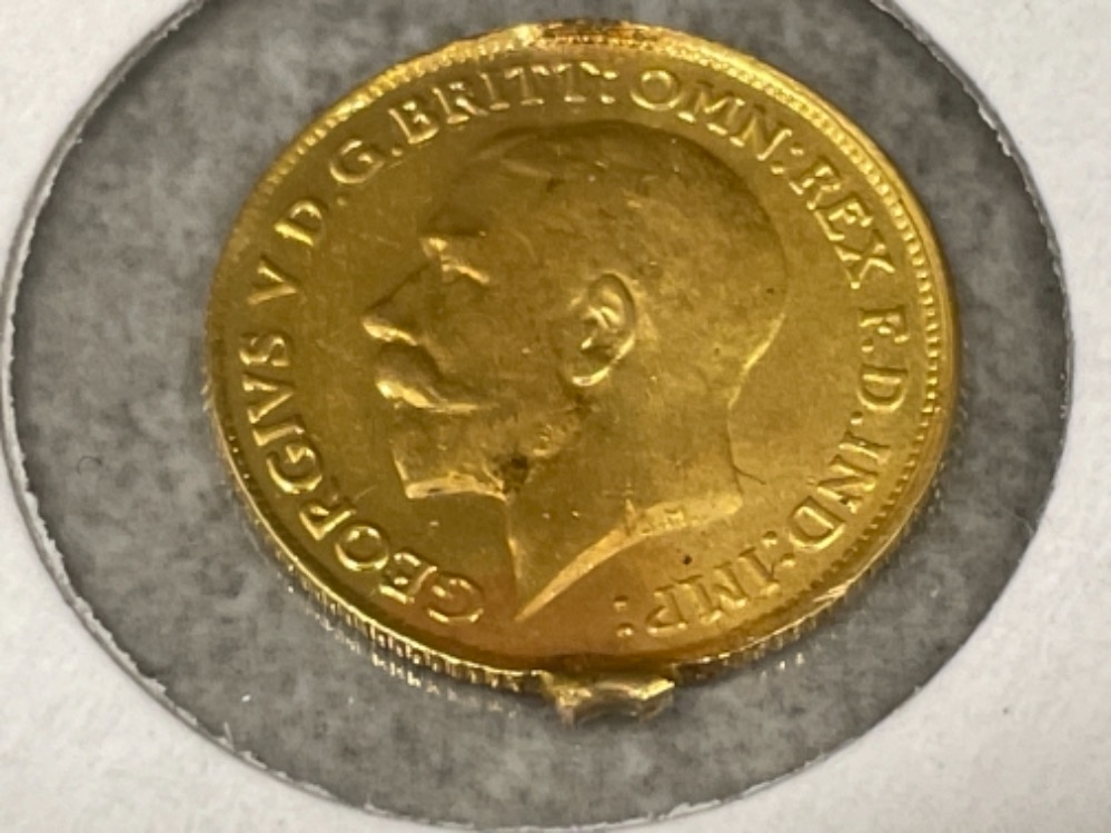 22ct gold Half-Sovereign George V 1925 (possibly ex jewellery item) - Bild 2 aus 2