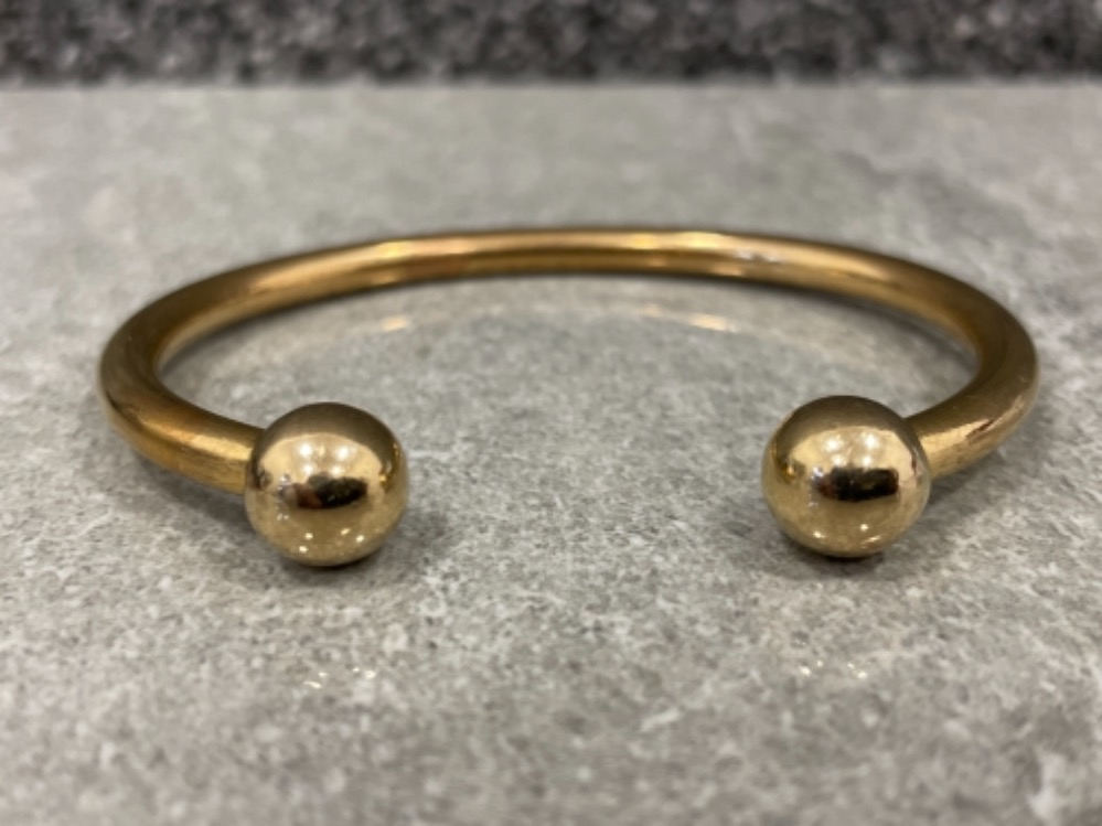 Heavy 9ct gold solid torque bangle (29.1g) - Bild 2 aus 2