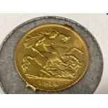 22ct gold Half-Sovereign George V 1914 (possibly ex jewellery item)