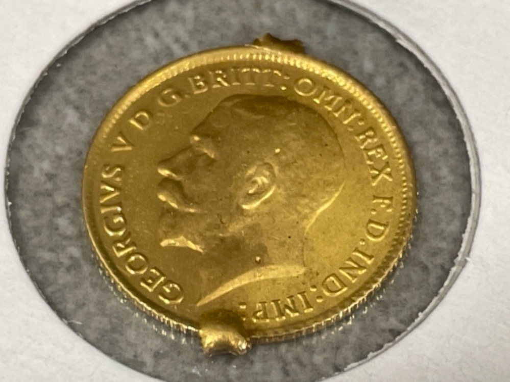 22ct gold Half-Sovereign George V 1912 (possibly ex jewellery item) - Bild 2 aus 2