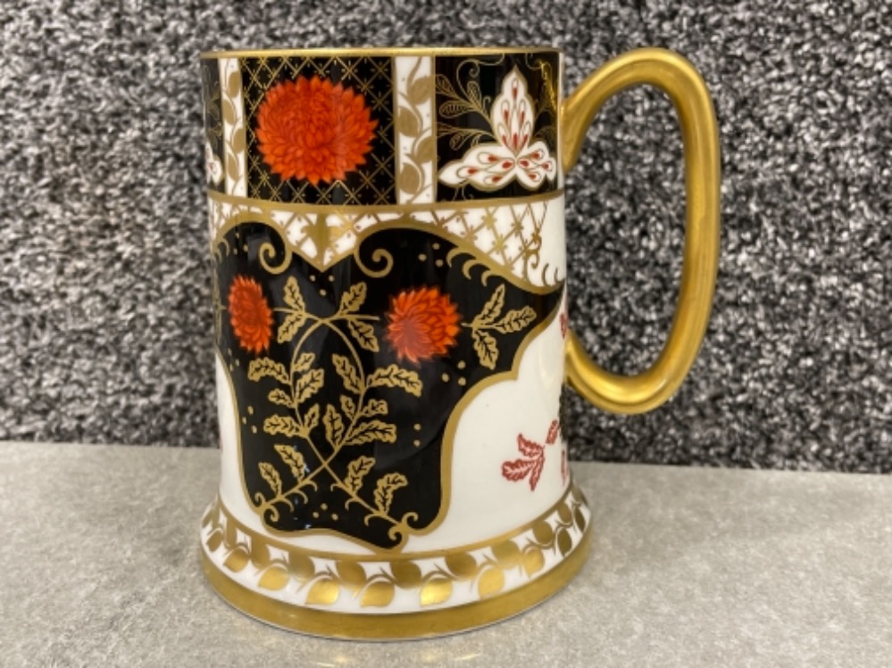 Royal Crown Derby Abbeydale Imari patterned Tankard. (12.5cms) in good condition