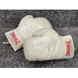 Autograph signed Frank Bruno Lonsdale gloves (best wishes)