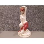 A hand painted plaster figure "Sirrean Dancer" 34cm high.