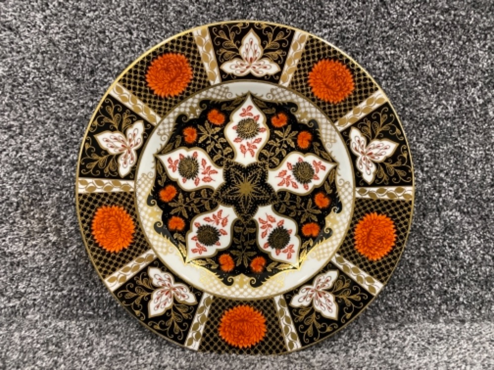 Royal Crown Derby Abbeydale Imari patterned plate. (27.5cms) has small chip on back