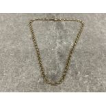 9ct gold 12” belcher necklet/anklet (3.5G)