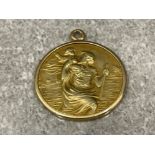 Vintage 9ct gold St Christopher pendant (3.8g)